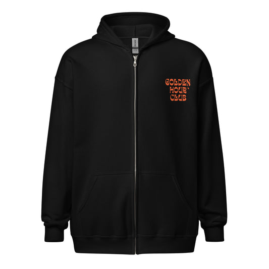 Stay Golden, Golden Hour Club Unisex Heavy Blend Zip Hoodie